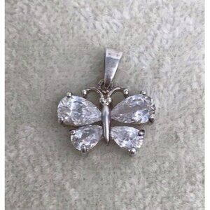 925 Sterling Silver Butterfly Necklace Pendant (No Chain) *READ*
